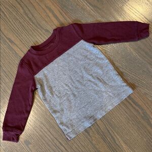 Jumping Beans Maroon & Gray Long Sleeve Thermal Tee | 18M